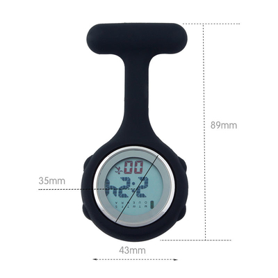 Nurse Watch Silicone Digital Nurse Watches Brooch Lapel Printed Rubber Sleeves Medical Clock Fob Watch Nursing Gift