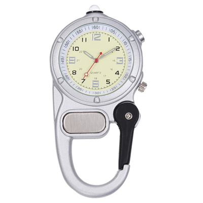 Fob Nurse Pocket Watch Carabiner Clip Watch Black Climb Mountain Outdoor Sports Watches LED Light Pocket Blue Clock