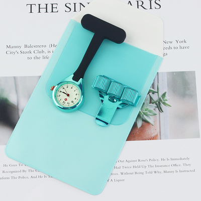 Silicone Nurse Watch Fob Pocket Quartz Doctor Clock Medical with Pencil Case and Pen Holder Suit Nursing Accessories Gif