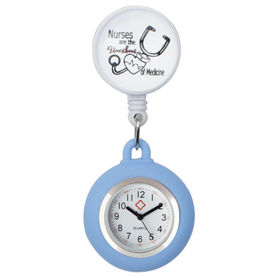 Nurse Pocket Watches Cute High-grade Silicone Medical Watches Round Stationary FOB Clocks Clip-on Doctor Clock GIFT