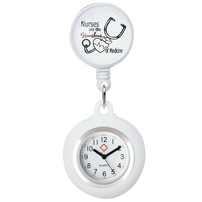 Nurse Pocket Watches Cute High-grade Silicone Medical Watches Round Stationary FOB Clocks Clip-on Doctor Clock GIFT