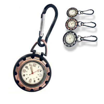 Pocket Watch for Nurse Carabiner Clip Fob Medical Sports Outdoor Watch Vintage Clock Mountaineering Sport Equipment Fluo