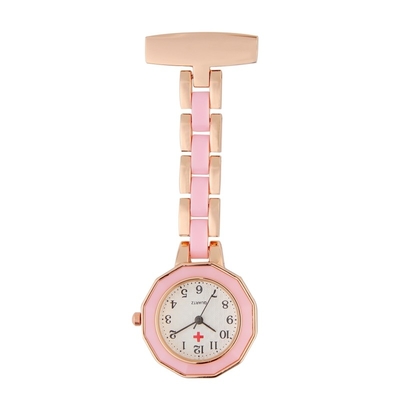 Nurse Watch Silver Fob Nurse Pocket Watch Pink Nursing Gift Rose Gold Brooch Doctor Nurse Relogio Medical Quartz Clock