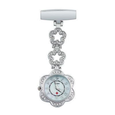 Nurse Watch Clip-on Fob Brooch Hanging Watches Quartz Movement Men Women Steel Pocket Watch Hospital Gift Japan Round