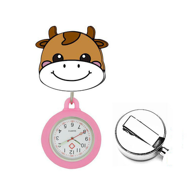 Silicone Nurse Watches Cute Rabbit FOB Pocket Nurse Watch Medical Stretchable Watches Nurse Clocks Creative Fashion Doct