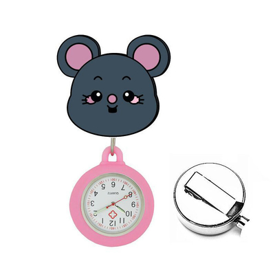 Silicone Nurse Watches Cute Rabbit FOB Pocket Nurse Watch Medical Stretchable Watches Nurse Clocks Creative Fashion Doct