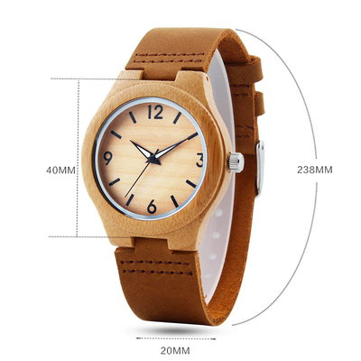 Bamboo Wood Watch Women watches ladies clock leather watchband Wristwatch Luxury Brand relogio femininos 2020 Quartz Wat