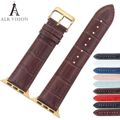 ALK iWatch band Genuine Leather Bracelet Belt For Apple Watch band  38 40 42 44mm Series 4/3/2 Strap For Smartwatch Acce