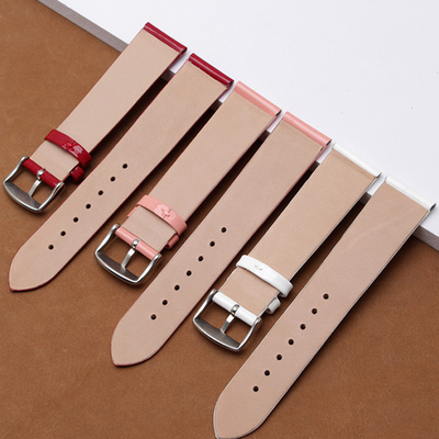 ALK Genuine Leather Watch Band Shine Bracelet Strap pin buckle Watchband accessories for brand women watches 14mm 16mm 1