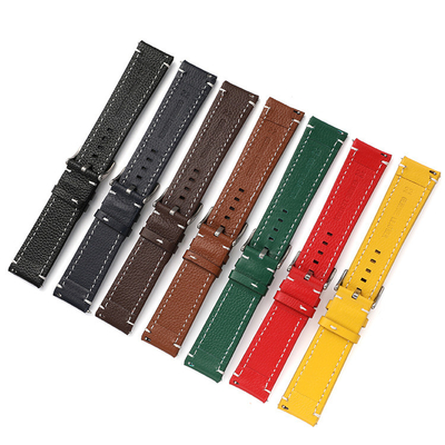 Leather Watchband Men Women Wristwatch Strap 18 19 20 21 22 24mm on Watchbands Bracelet Metal Buckle Switch Ears
