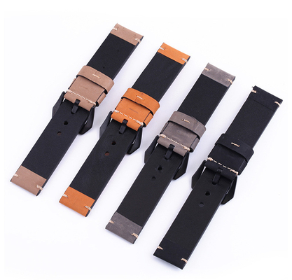 Watchband Genuine Cow Leather Watch Straps Black Brown Gray Wear-resistant Swearproof 20mm 22mm 24mm 26mm Watch Accessor
