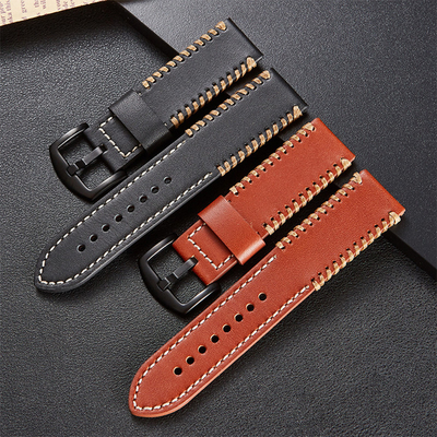 Vintage Genuine Leather Watchbands 22mm Bracelet Band watches Accessories parts for Samsung Gear sport s2 S3 galaxy Huaw