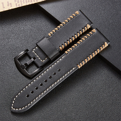 Vintage Genuine Leather Watchbands 22mm Bracelet Band watches Accessories parts for Samsung Gear sport s2 S3 galaxy Huaw