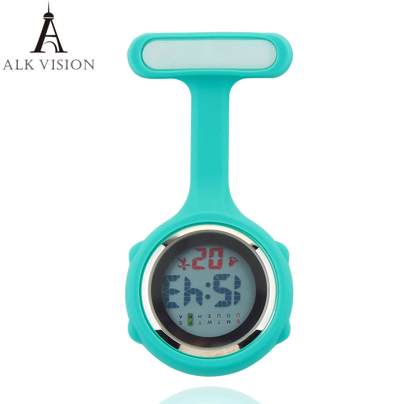 Silicone Digital Nurse Watches Fob Pocket Watches Lapel Nursing Brooch Clock Doctor Nurse Gift Timepiece