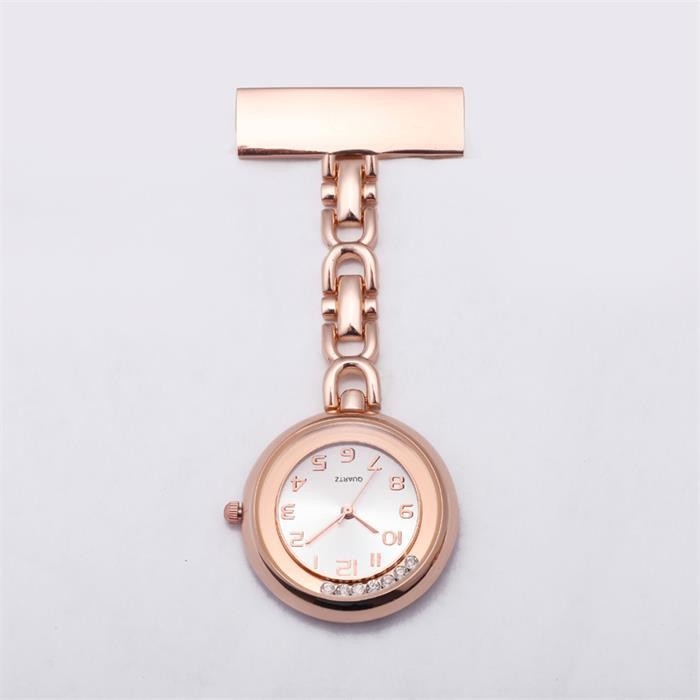 Silver Nurse Fob Watch Clip High-Quality Japanese Movement Diamond Reloj Enfermera Hospital gift Doctor Clock