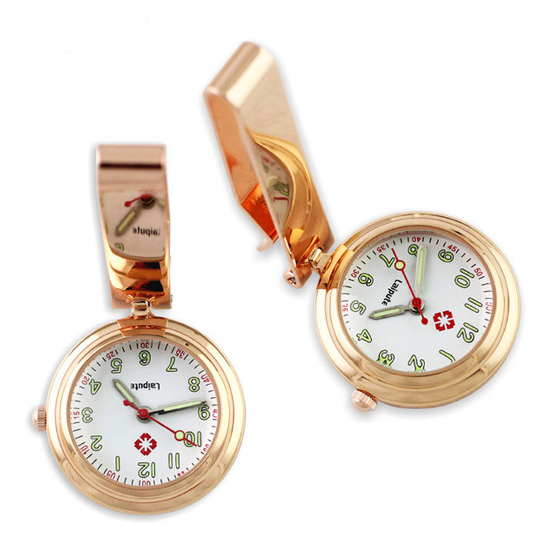 Classic FOB Pocket Watch Nurse Watches Waterproof Creative Right Watch Angle Silver Rose Gold Lapel Medical Gift for Doc