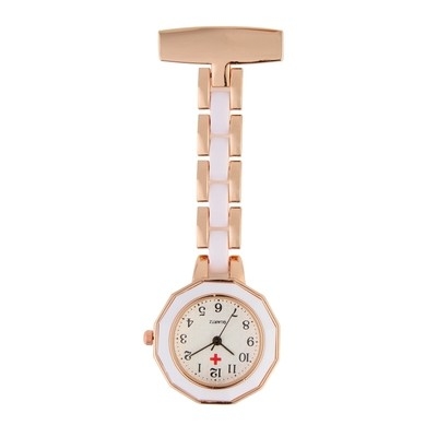 Nurse Watch Silver Fob Nurse Pocket Watch Pink Nursing Gift Rose Gold Brooch Doctor Nurse Relogio Medical Quartz Clock