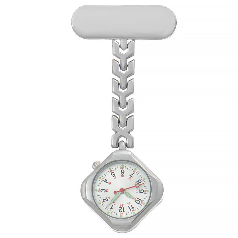Heart Nurse Quartz Watches Fob Pocket Watches Nursing Gift Lapel Silver Brooch Doctor Relogio Rose Gold Medical Clocks B