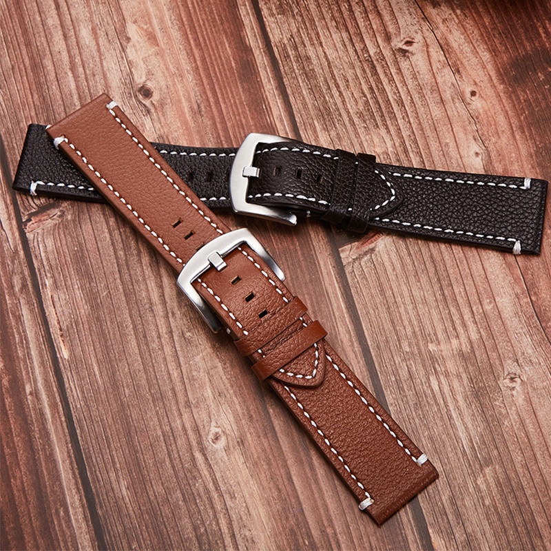 2020 vintage cowhide strap leather double-sided first layer leather soft 18/19/20/21 / 22mm