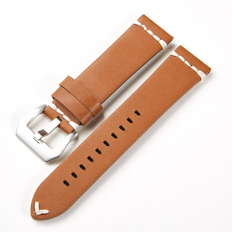 2022 new leather watch strap soft two-color rough sports strap handmade 18mm20mm22mm24mm